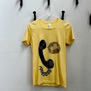 Yellow Cotton Graphic Tee